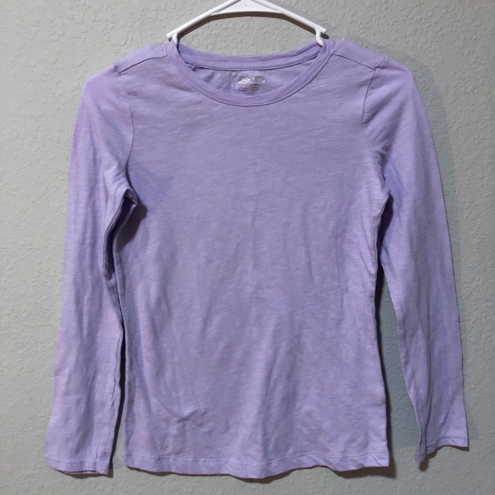Pale Purple/lavender simple plain long sleeve tee